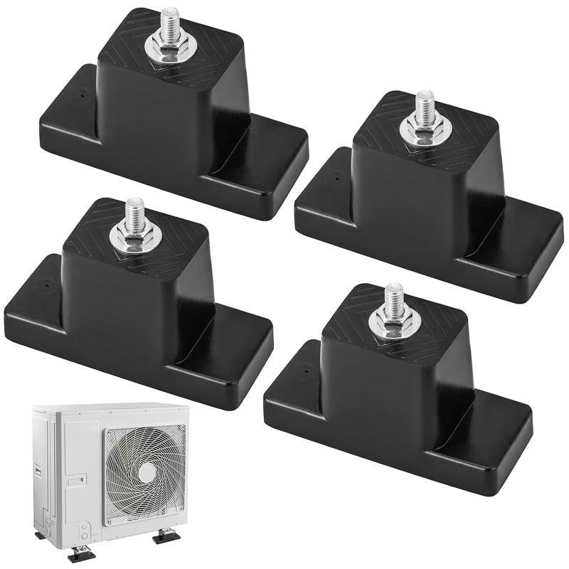 MYFULLY Rubber Vibration Isolator Mounting Bracket 4-Pack Air Conditioner Vibration Damping Mounts Anti-Vibration Shock Absorbing Pads for Outdoor Mini Split Air Conditioner Condensers - Image 1